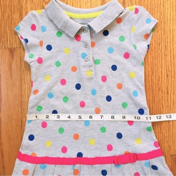 Carter's Toddler Little Girls Polka Dots Short Sleeve Dress - Picture 10 of 16